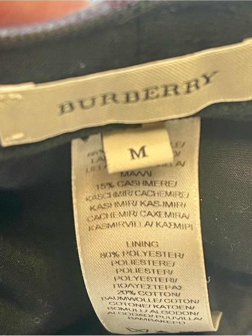 EUC AUTHENTIC BURBERRY WOOL/CASHMERE NEWSBOY HAT SIGNATURE PLAID MUTED BLUE SZ M - Picture 11 of 12